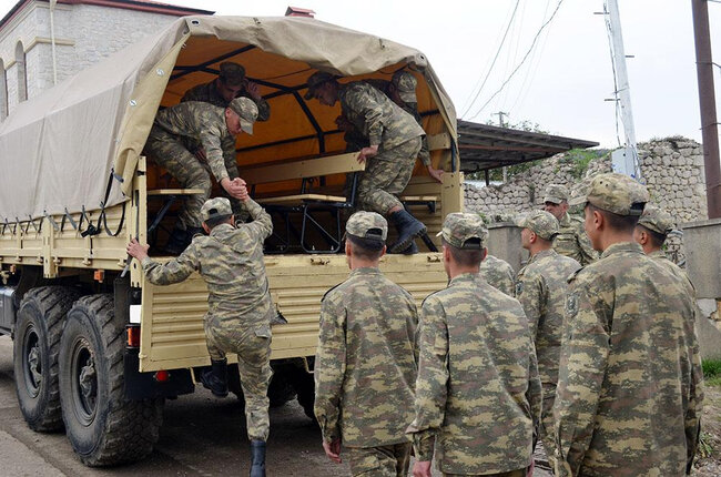 Xidmət müddəti başa çatan bir qrup hərbi qulluqçu tərxis olunub - FOTO/VİDEO