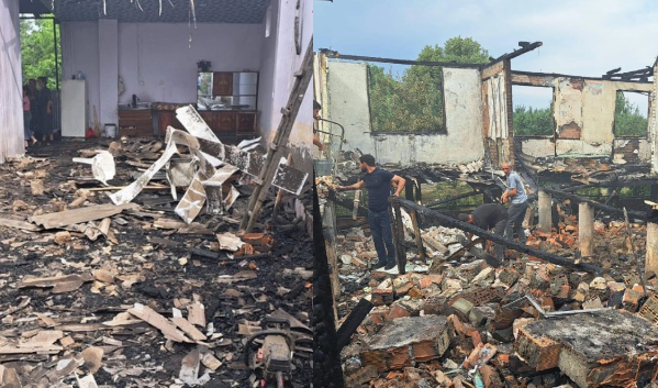 İsmayıllıda üç ailənin yaşadığı ev külə döndü: Xəsarət alanlar var