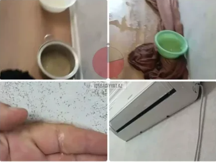 "Saray" MTK-nın mənzilləri də yağışa dözmədi – evi su basdı