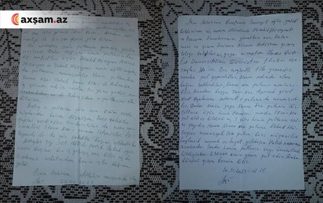 "Atam öz əcəli ilə ölməyib, intihar edib" - Məktub üzə çıxdı