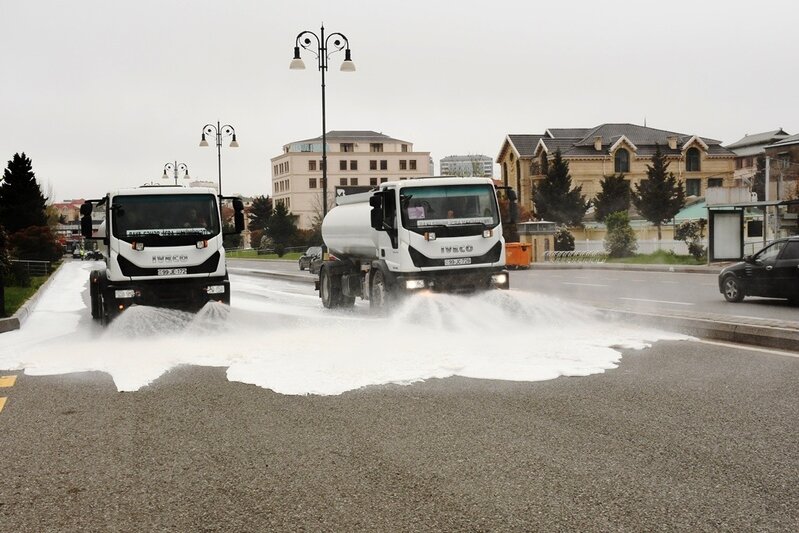 Bu gün paytaxtın 555 küçəsi yuyuldu