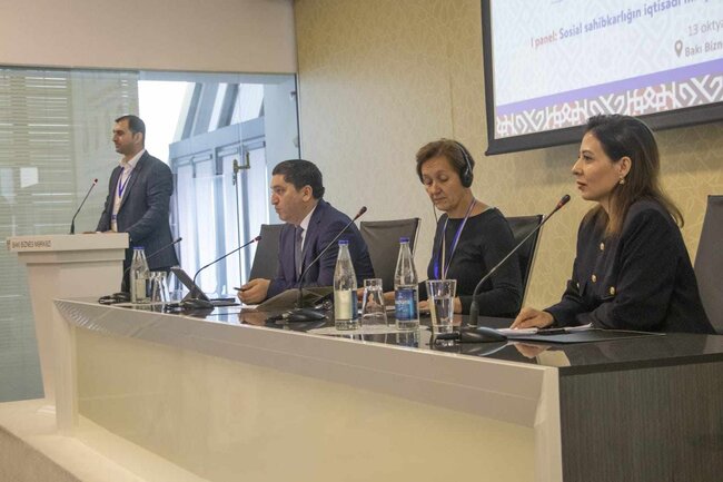 "Azərbaycan dəyər günləri" çərçivəsində "Sosial sahibkarlıq forumu" keçirildi - FOTOLAR