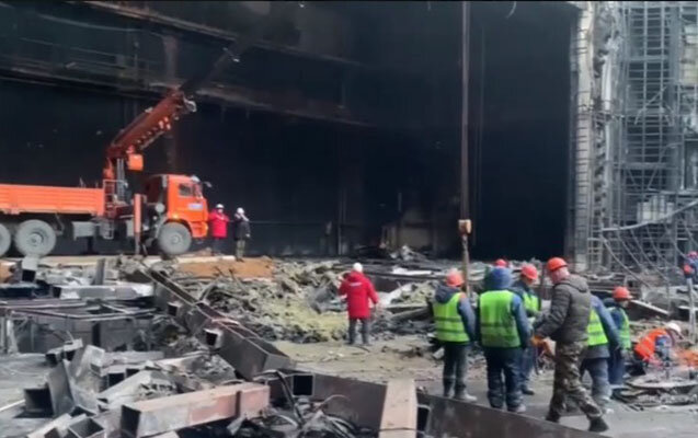 "Crocus City Hall" belə təmizlənir - Video