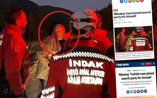 İtkin düşən şəxs xilasedicilərlə birlikdə özünü axtardı - FOTO