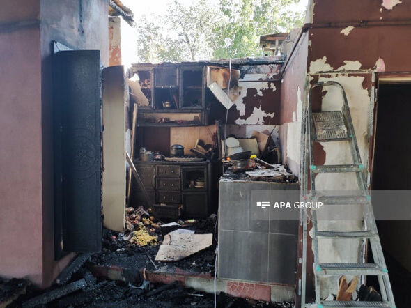 Naxçıvanda şəhidin evi yanıb