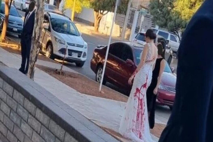 Qaynana gəlininə qırmızı boya atdı, oğlunun toyunu dağıtdı