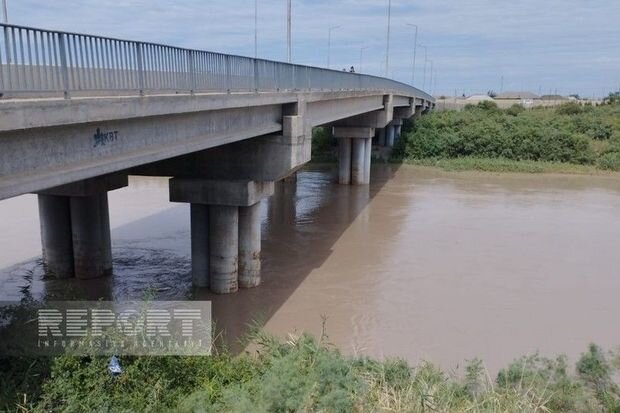 Kür çayında suyun səviyyəsi qalxıb - FOTO