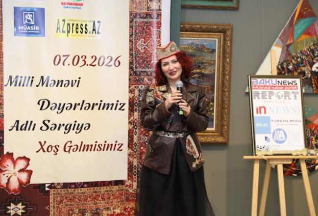 Xətai Sənət Mərkəzində "Milli-mənəvi dəyərlərimiz" adlı incəsənət sərgisi keçirilib - FOTOLAR