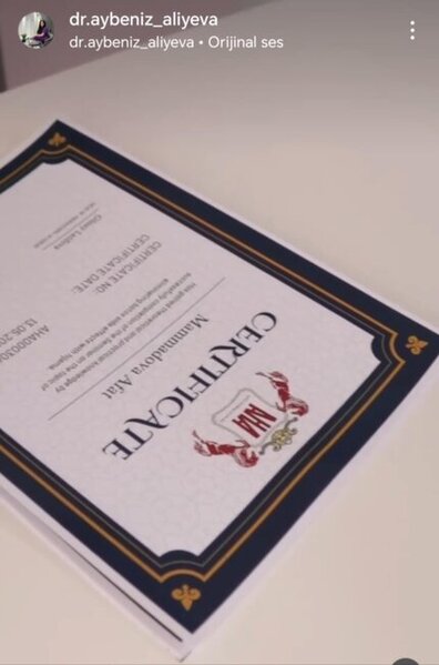 Aybəniz Əliyeva özünü "doktor" kimi təqdim edərək inyeksiya edir? Hicama kursuna görə sertifikat verir? -Fotofakt
