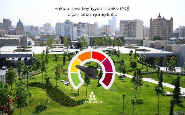 Bakıda hava keyfiyyətini ölçən ilk IQAir cihazı quraşdırıldı