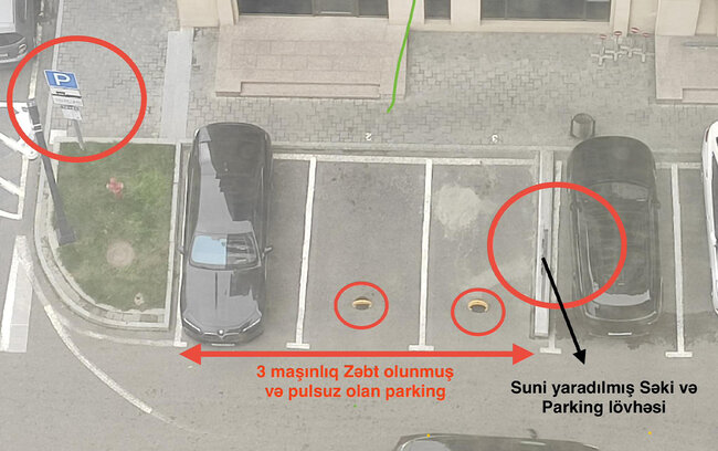 Bakıda obyektin qarşısındakı özəl parkinq müzakirə yaratdı