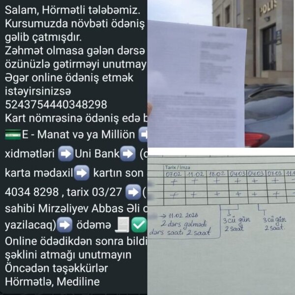 "Mediline" Tədris Mərkəzindən şikayət: "Məni aldatdılar, ilkin vədlər sonradan öz təsdiqini tapmadı"