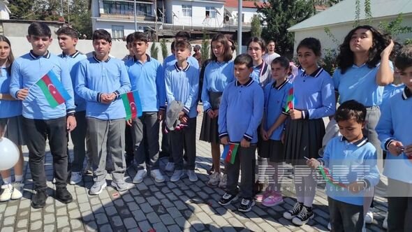 Heydər Əliyev Fondunun Qaxda inşa etdiyi məktəb istifadəyə verilib - FOTO