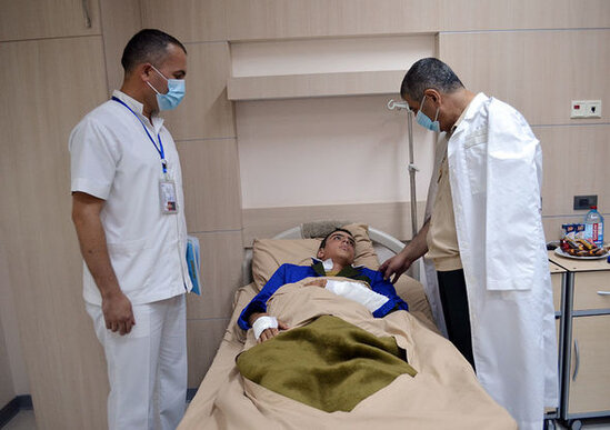 Zakir Həsənov yaralılarla görüşdü -- FOTO/VİDEO