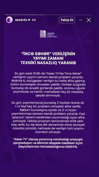 Qonaq olduğu veriliş yarıda kəsilən Almaxanımdan REAKSİYA - FOTO