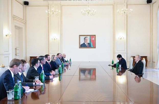 Prezident İlham Əliyev ABŞ nümayəndə heyətini qəbul edib - FOTO