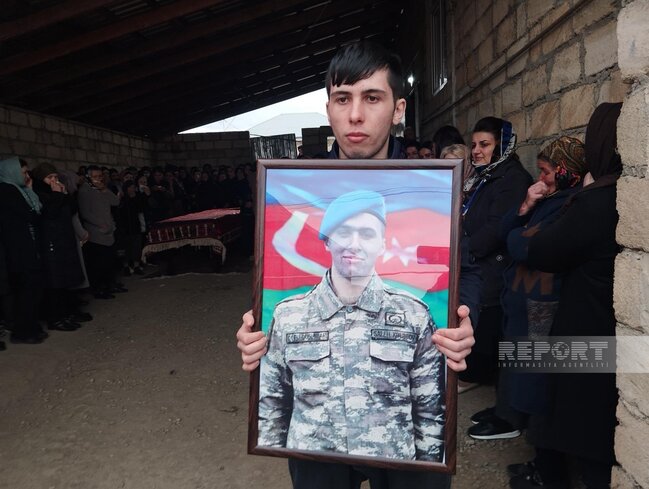 Təlimdə həlak olan hərbçimiz dəfn olundu - Fotolar