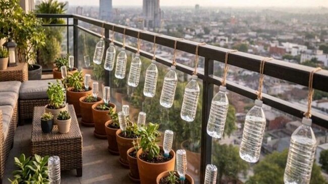 Evdən çıxmazdan əvvəl eyvana PLASTİK BUTULKA BAĞLAYIN