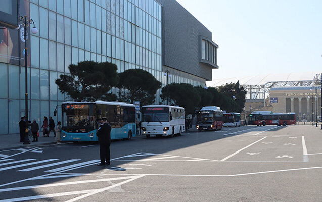Bakının bu hissəsində marşrut avtobusları üçün yenilik - Foto