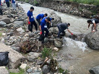 Bir sıra bölgələrdə çay sahilləri tullantılardan təmizlənib - FOTO