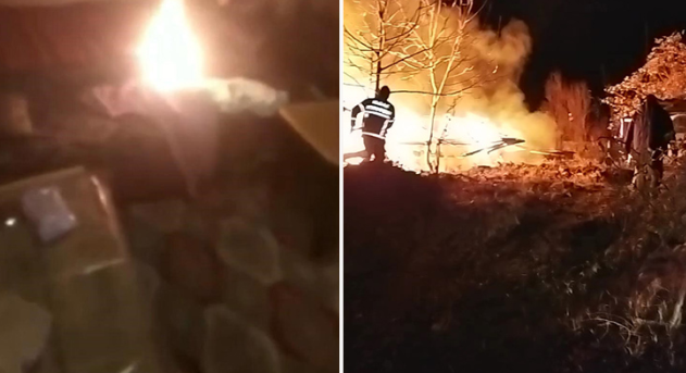 Kişi canlı yayım açıb evini yandırdı: "Qonşularım məni əsəbləşdirir"-VİDEO