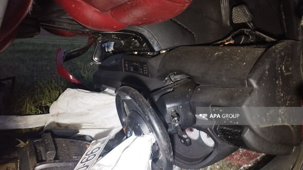 Şamaxıda BMW aşıb, bir ailənin üç üzvü həlak olub - FOTO