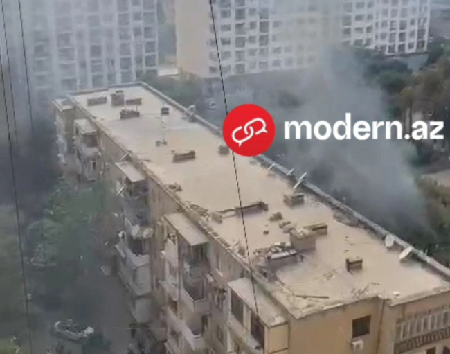 Bakıda məktəb yaxınlığında yanğın başlayıb