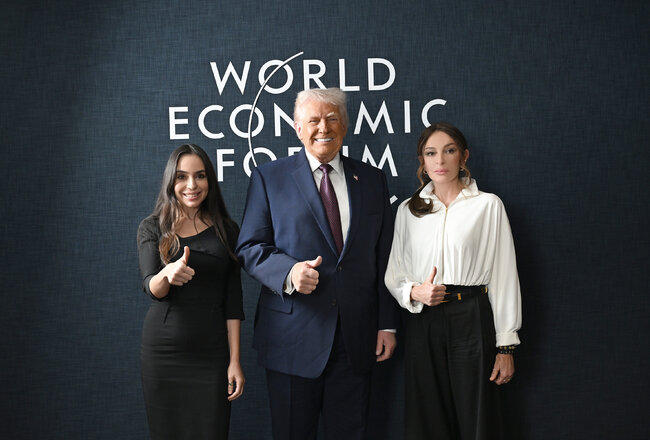 Prezident ailəsinin Trampla - Fotoları