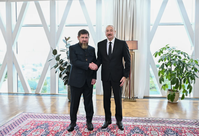 Azərbaycan Prezidenti və Çeçenistan başçısı birgə nahar ediblər - Foto