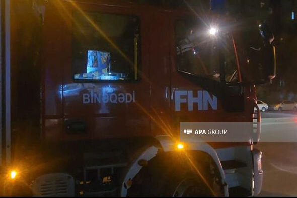 Bakıda mənzildə yanğın baş verib - FOTO