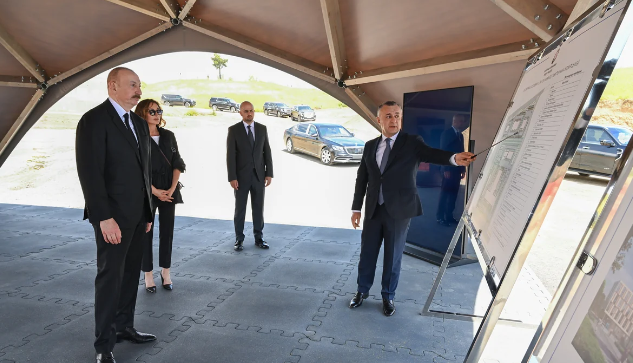 Prezident və birinci xanım Cəbrayıl Rayon Mərkəzi Xəstəxanasının binasının tikintisi ilə tanış olublar - FOTO