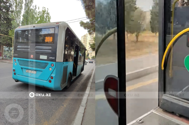 Bakıda sürücünün avtobusu qapısıaçıq idarə etməsinin səbəbi BİLİNDİ