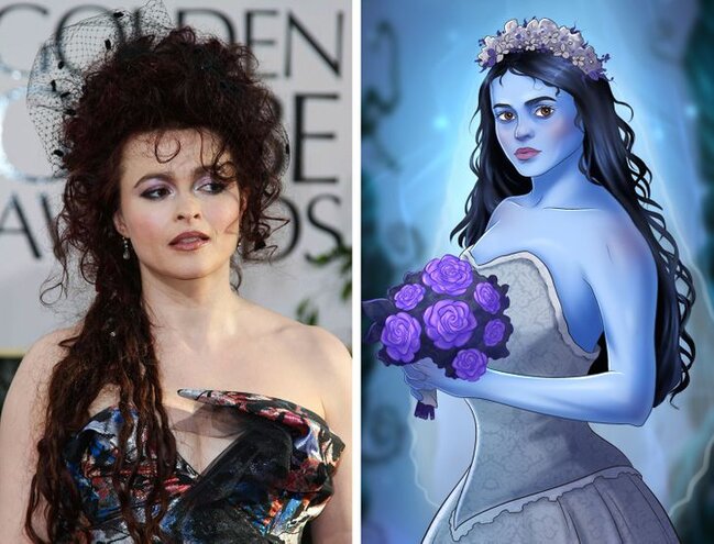 Cizgi filmi personajları Hollivud ulduzlarının simasında - FOTOLAR