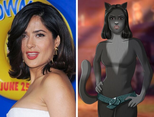 Cizgi filmi personajları Hollivud ulduzlarının simasında - FOTOLAR