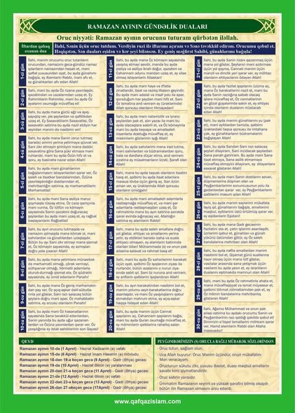 Ramazan ayının təqvimi açıqlanıb - FOTO
