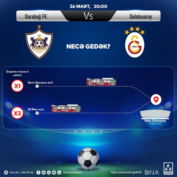 "Qarabağ"-"Qalatasaray" matçına gedəcək azarkeşlərin NƏZƏRİNƏ! - FOTO