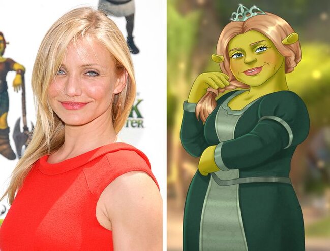 Cizgi filmi personajları Hollivud ulduzlarının simasında - FOTOLAR