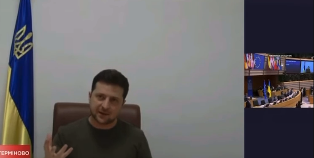 Avropa parlamentində Zelenskini ayaq üstə ALQIŞLADILAR - VİDEO