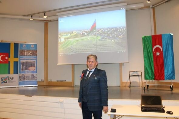 İsveçdə "İZ" sənədli filminin təqdimatı olub - FOTO