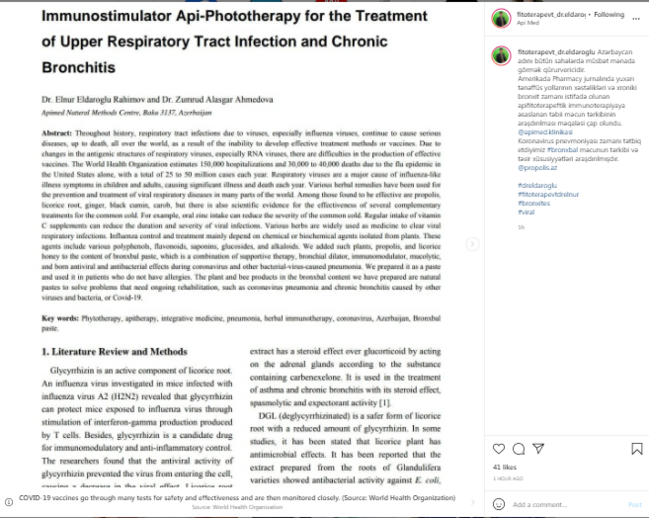 Azərbaycanlı həkimlərin daha bir məqaləsi ABŞ-ın MƏŞHUR JURNALINDA - FOTO