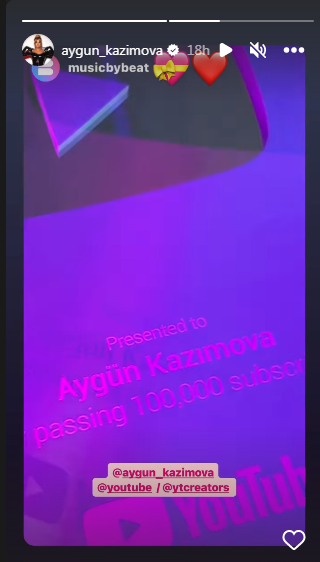 Aygün Kazımova "YouTube"dan "Gümüş Mükafat" aldı - VİDEO