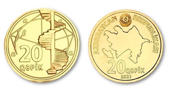 20 manatlıq əsginas və 20 qəpiklik metal pullar yeniləndi - FOTO