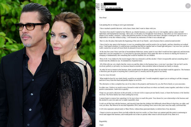 Ancelina Coli Pitdən boşanma səbəbini açıqladı: "Bunu ağlamadan yazmaq mümkün deyil" - FOTO