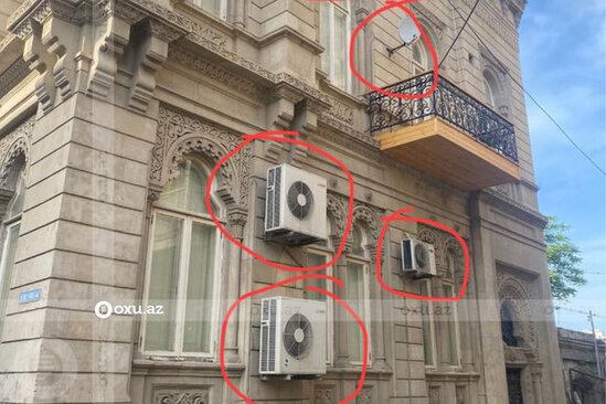 Bakıda vandalizm faktı: Tarixi binaya müdaxilə edildi - FOTO