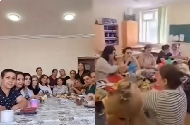 Bakıda müəllimlər məktəbdə məclis təşkil ediblər - İDDİA