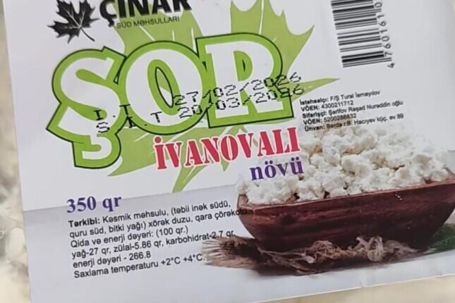 "Çinar" süd məhsullarının şorundan görün nə çıxdı