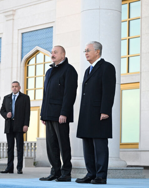 Prezident Qazaxıstandadır - Fotolar