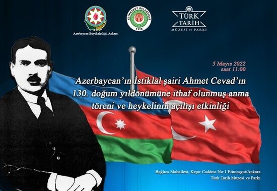 Türkiyədə Əhməd Cavadın heykəlinin açılışı olacaq