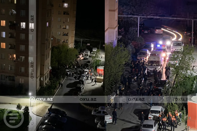 Bakıda balta ilə polisə müqavimət göstərən şəxsə silah tətbiq edildi - SAXLANILANLAR VAR - VİDEO