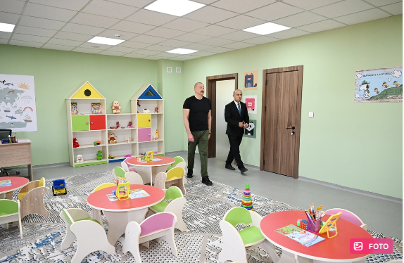 Ağdam şəhərində 1 nömrəli körpələr evi-uşaq bağçası istifadəyə verilib